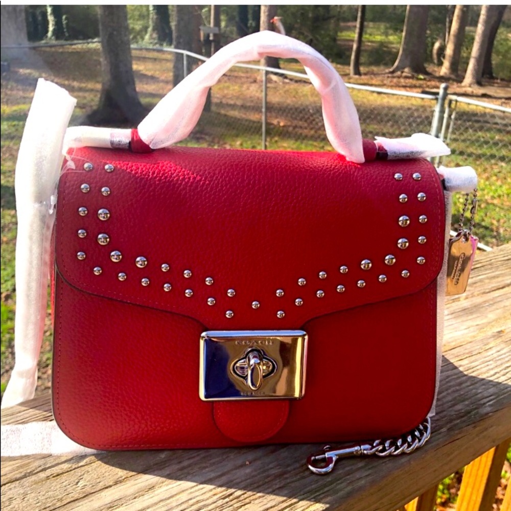Coach Cassidy Top Handle Crossbody  Leather Rivet